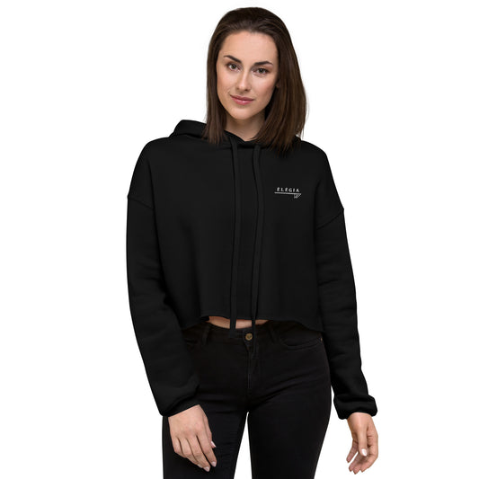 Élégia black crop hoodie